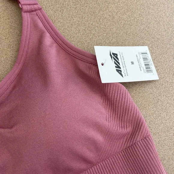 Avia Women's Low Support Sports Bra - Mauve - Picture 2 of 8